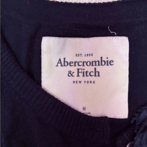 Abercrombie & Fitch Dark Blue Cardigan with Floral Detail - Picture 4 of 4